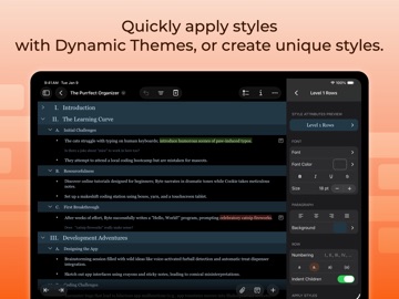OmniOutliner 6 iPad screenshot