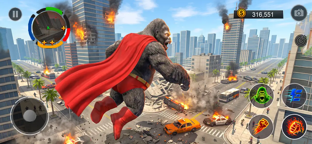Screenshot #1 pour Big Angry Gorilla City Smash