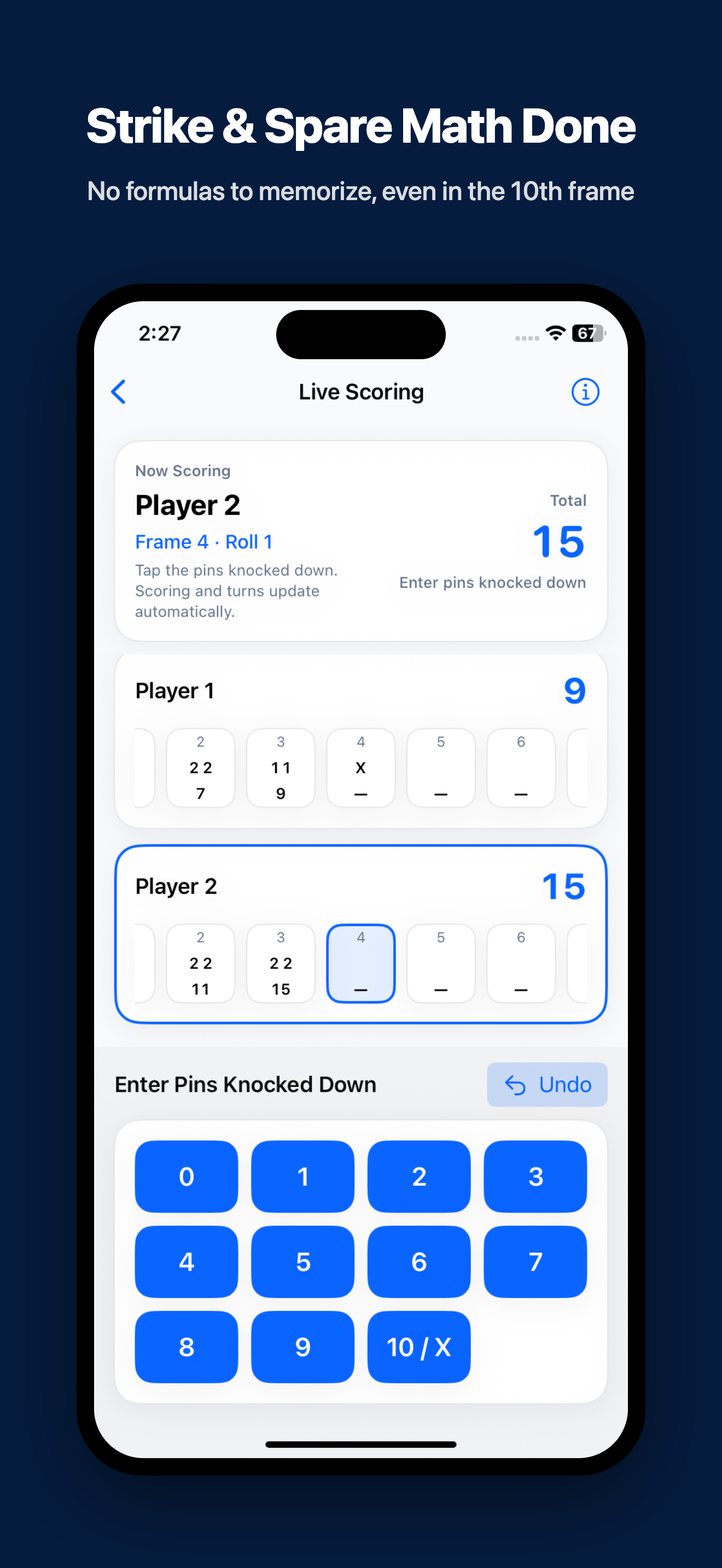Bowling Score Keeper 10 Pin