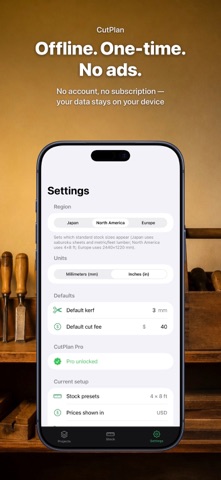 CutPlan: Cut List Optimizer iPhone screenshot