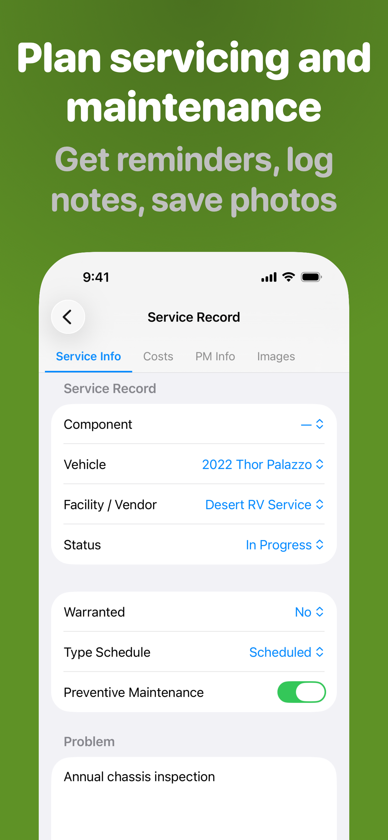 RVCare Logbook