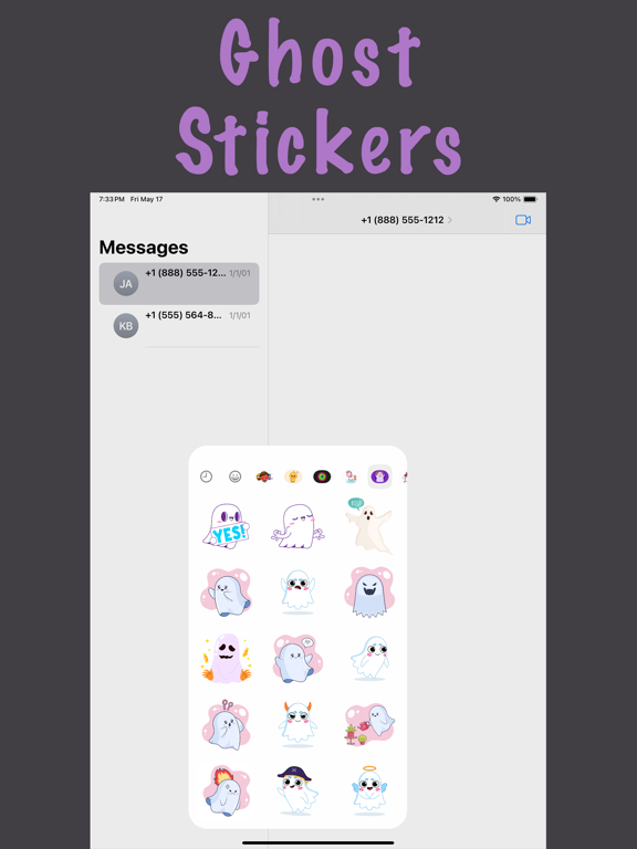 Screenshot #5 pour Scary Ghost Stickers Pack