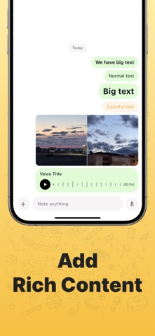 NoteAtlas - chat style notes iPhone screenshot