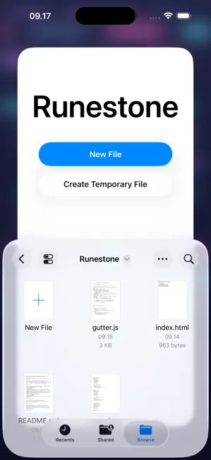 Runestone Text Editor iPhone screenshot 6