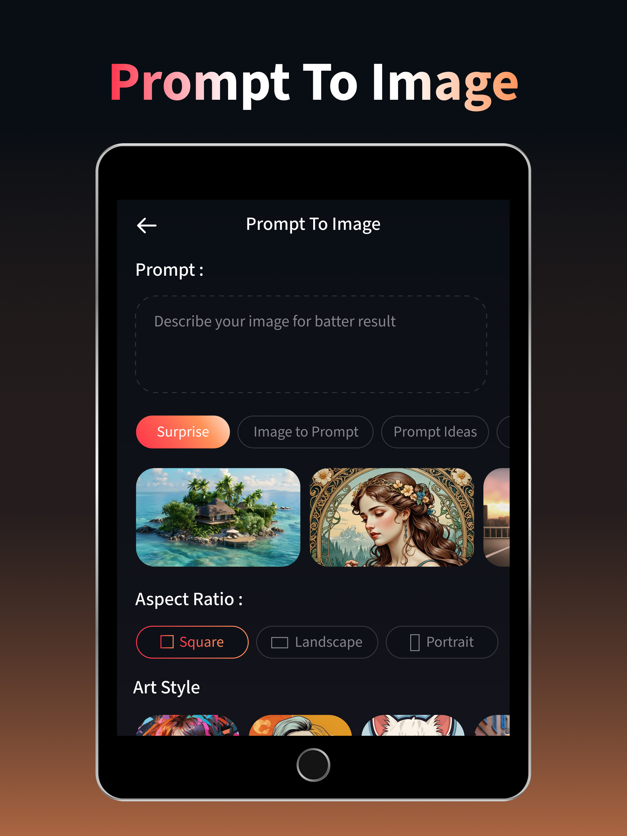 AI Image Generator - ArtPic