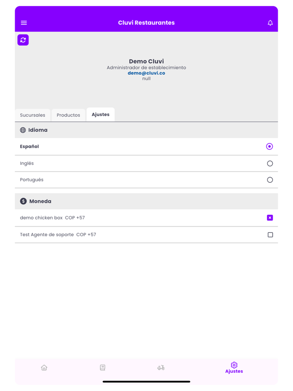 Cluvi Restaurantes iPad screenshot 7 - Productivity app