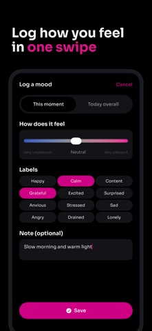 Pink Bloom: Mood Tracker Screenshot 2 of 5