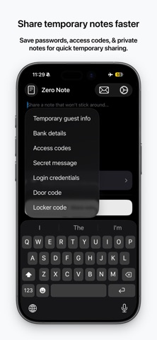 Zero Note: Self-destruct notes screenshot
