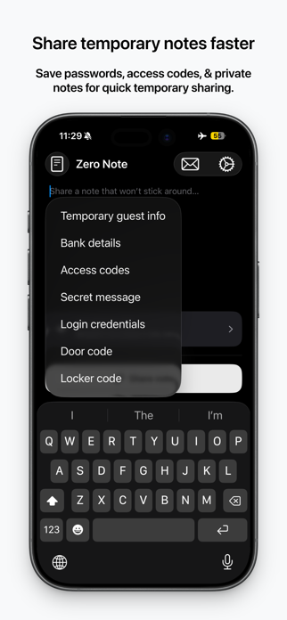Zero Note: Self-destruct notes Screenshot 2 of 8