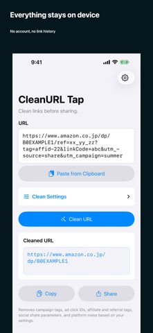 CleanURL Tap - Tidy Long Links screenshot