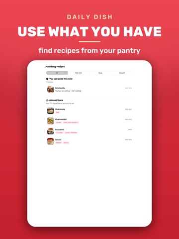 Daily Dish — Recipes iPad screenshot