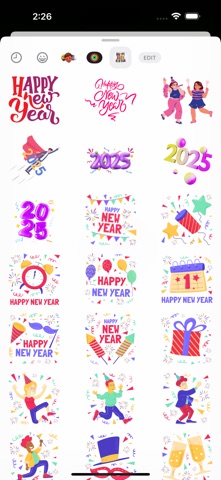 Happy New Year - WAStickers iPhone screenshot