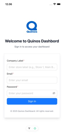 Quinos Dashboard v2 screenshot