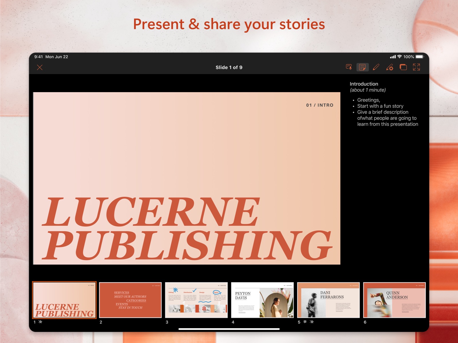 Microsoft PowerPoint ipad screenshot 3