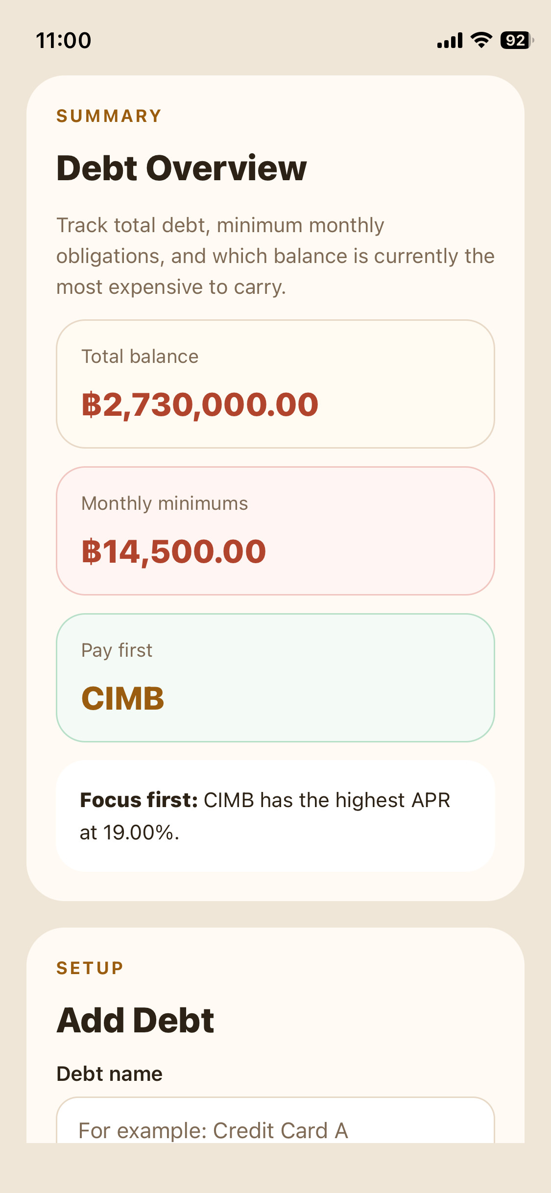 Debt Escape