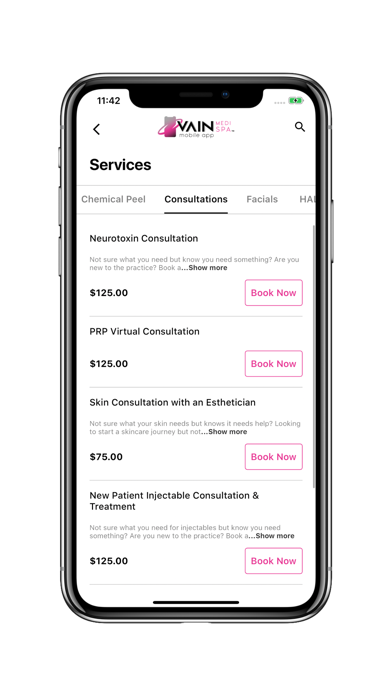 VAIN Medi Spa Screenshot