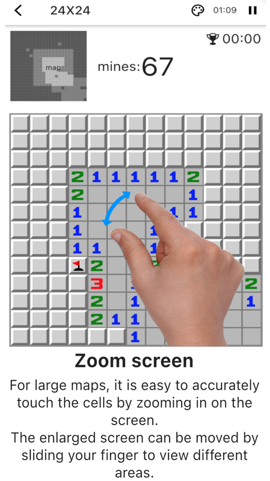 #7. Minesweeper - Classical Game (iOS) Podle: Gyuhyeon Jeon