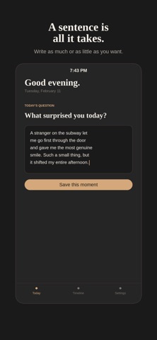 dusk — micro journal Screenshot 5 of 6