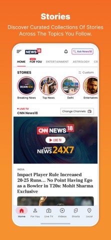 News18: Latest News & Updates iPhone screenshot