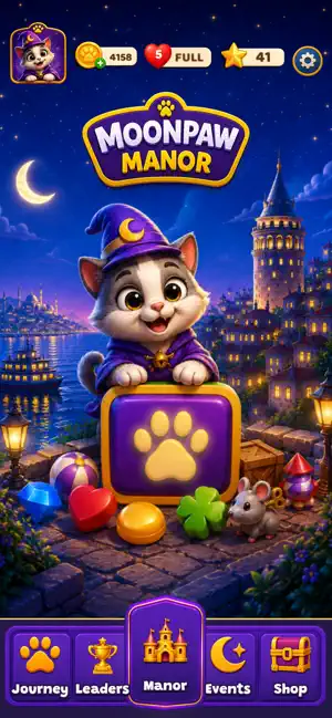 Moonpaw Manor: Cat Match 3 screenshot 4