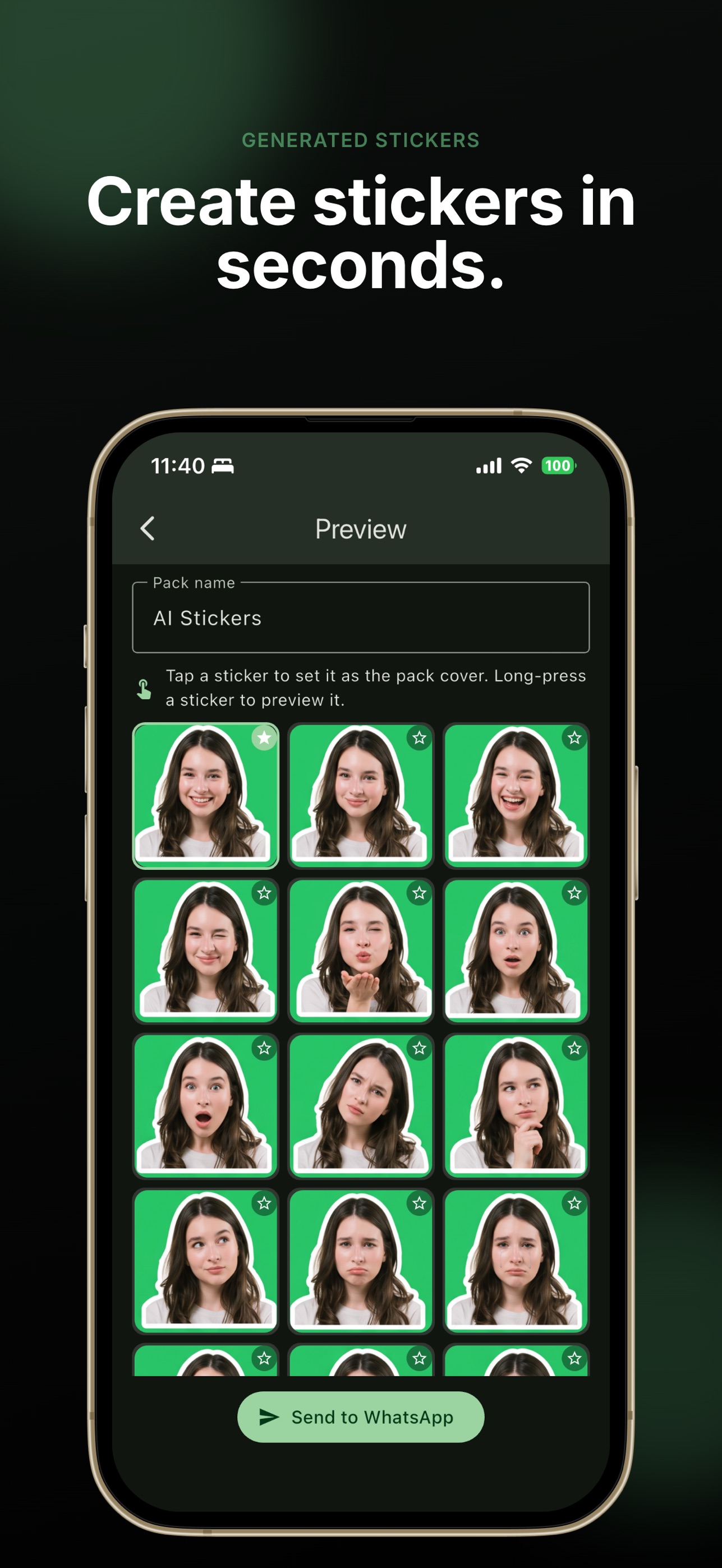 Screenshot 2 of AI sticker pack