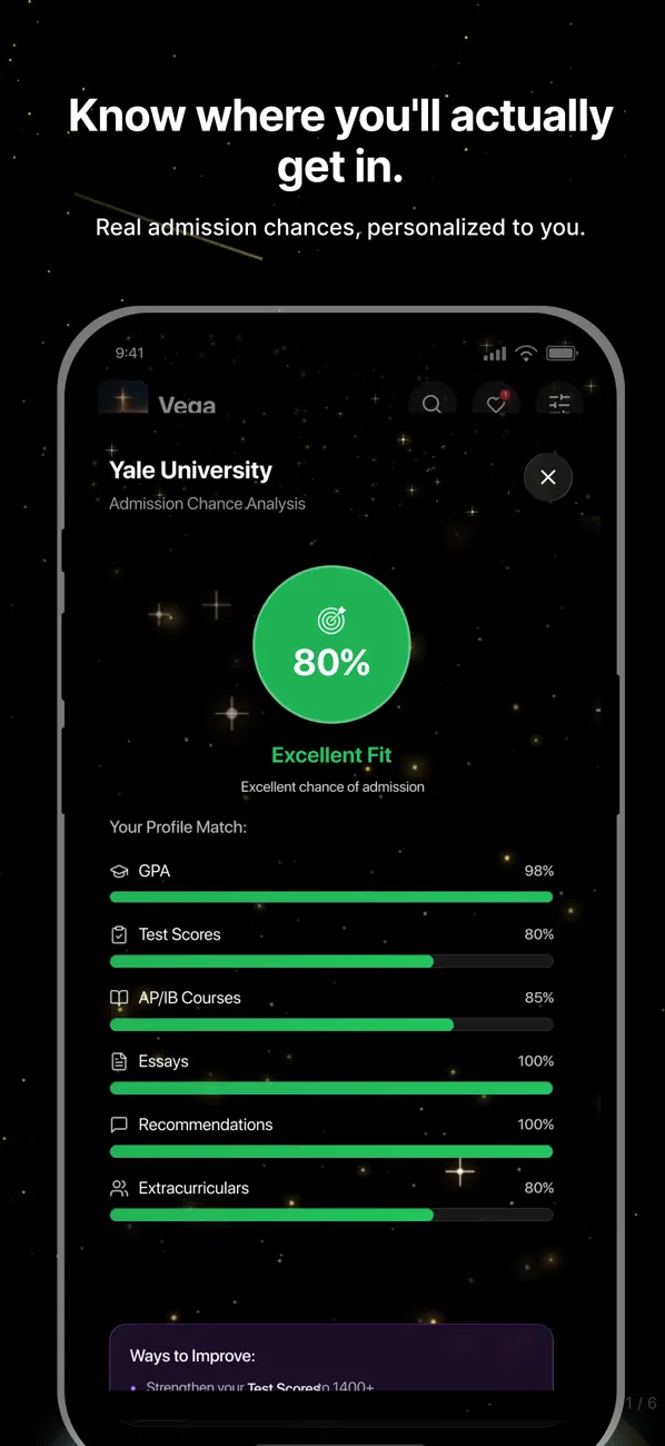 Vega: AI College Counselor Screenshot 1