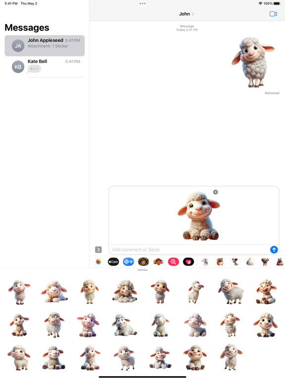 Screenshot #5 pour Happy Lamb Stickers