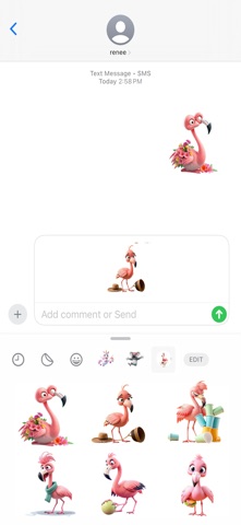 笨拙火烈鸟贴纸 screenshot