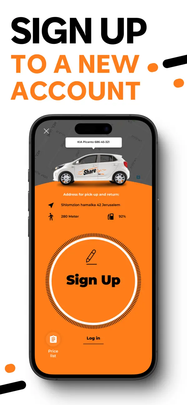 Screenshot #1 pour Share - Israel Car Sharing