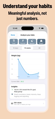 ChosenWeight simple tracker screenshot