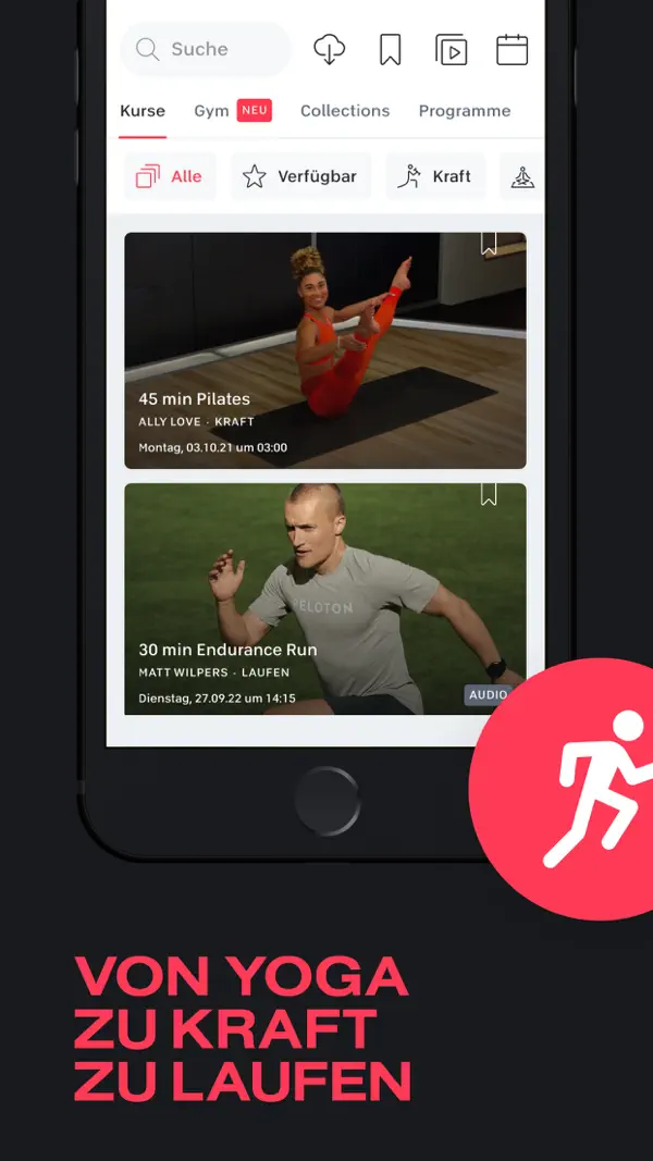 Peloton: Fitness & Workouts iPhone App Screenshot 3 – Gesundheit & Fitness