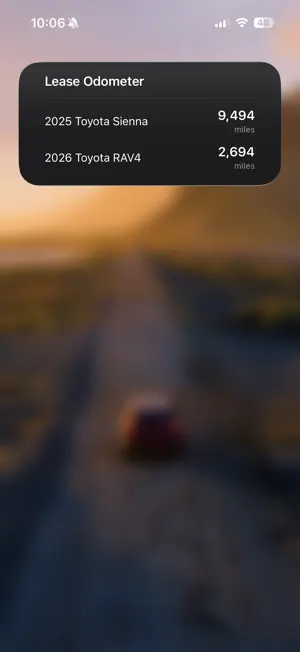 Lease Odometer screenshot 2