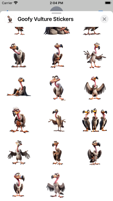 Screenshot #3 pour Goofy Vulture Stickers