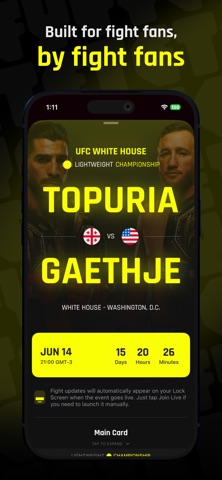 Fyte: UFC Widgets iPhone screenshot 7