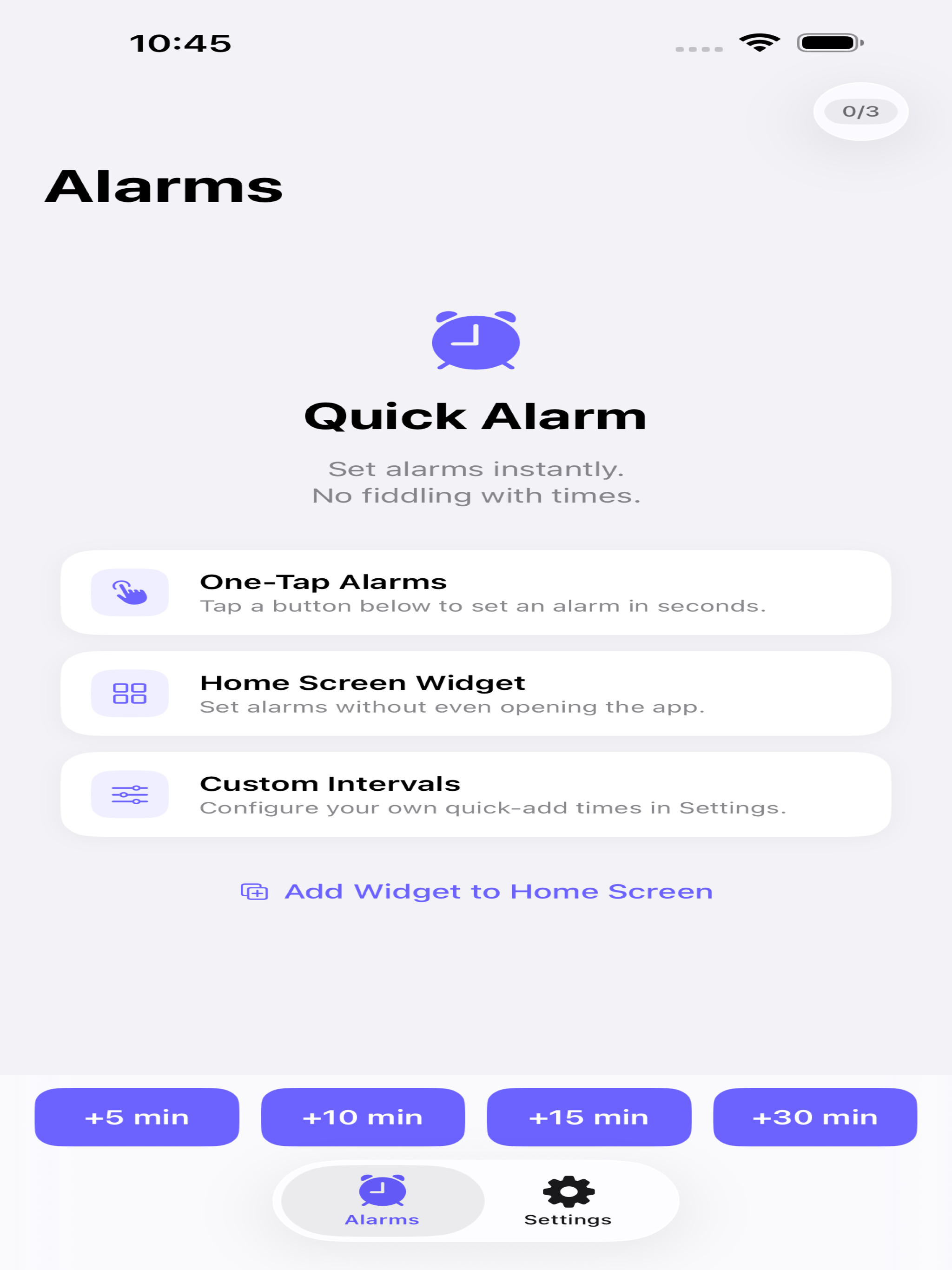 QuickAlarm - Widget screenshot 5