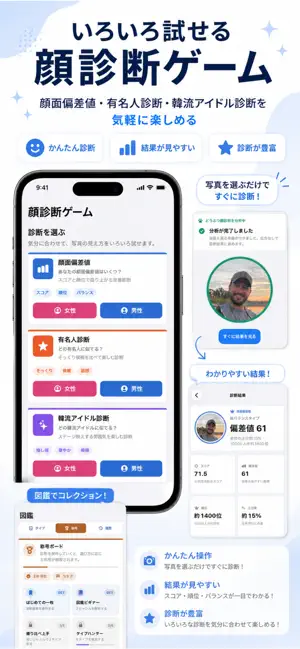 顔診断ゲーム - 似ている芸能人,そっくりさん有名人診断 screenshot 1