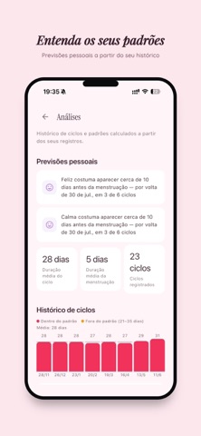 Flora: Calendário menstrual screenshot