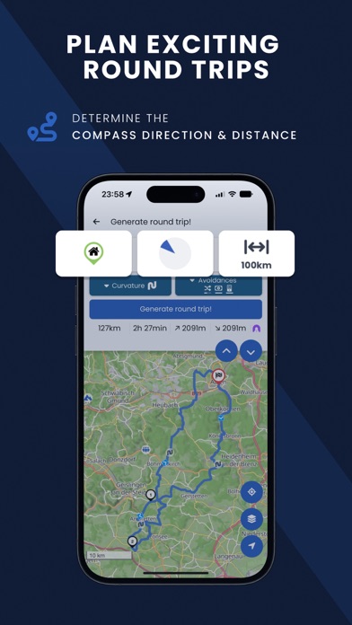 Kurviger Motorcycle Navigation Screenshot
