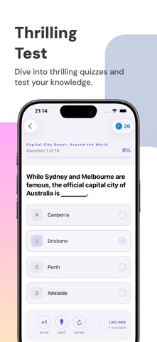 Quizy: Daily Trivia Games iPhone screenshot