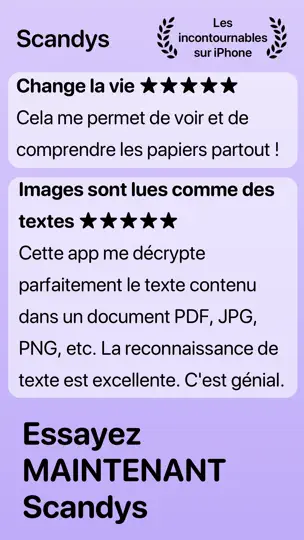 Capture d'écran de Text Reader Dyslexia, Scandys sur iPhone 8