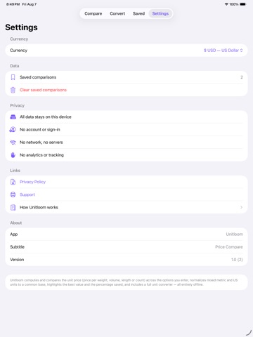 Unitloom: Price Compare screenshot 8