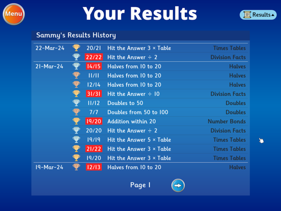 Hit the Button Maths iPad app afbeelding 6