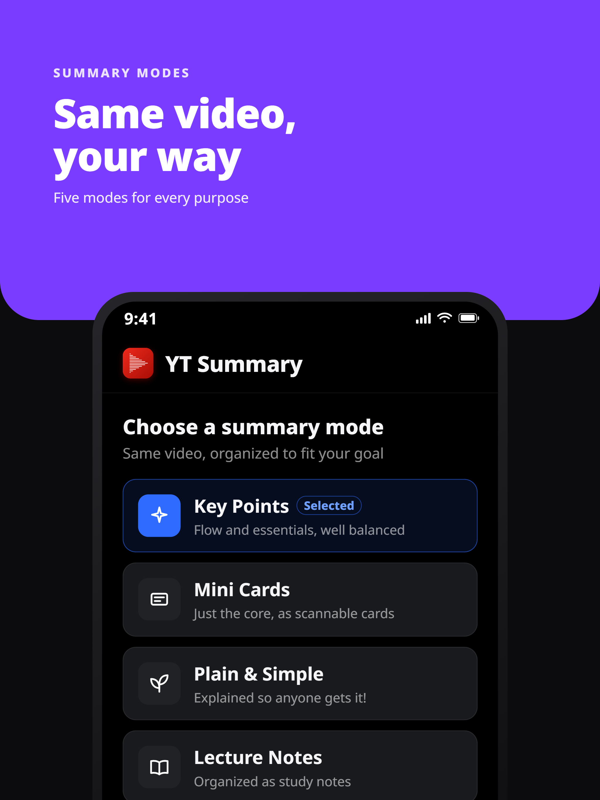 YT Summary - AI video summary screenshot 11