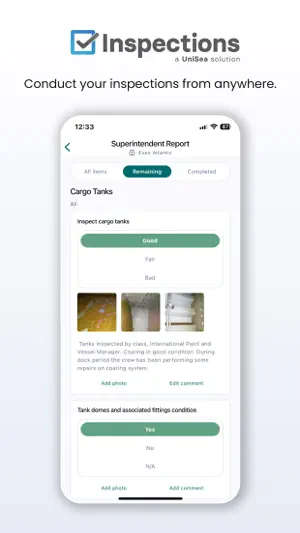UniSea Inspections screenshot 2