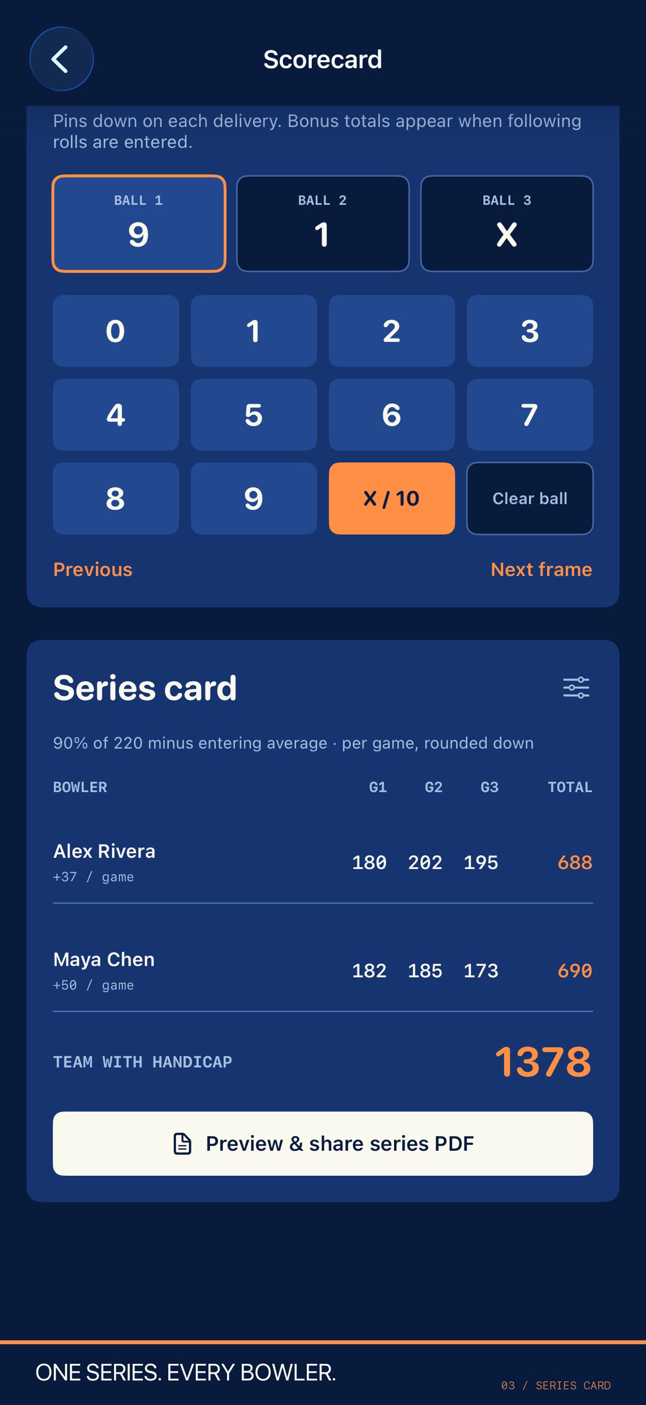 Screenshot 3 of Spareline Bowling Series