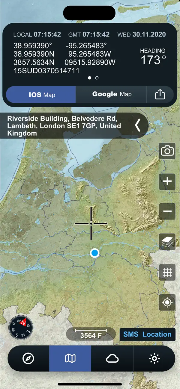 Screenshot #3 pour Compass GPS (Map, Weather)