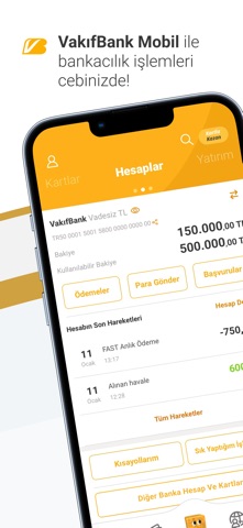 VakıfBank Mobil Bankacılık 스크린샷 1