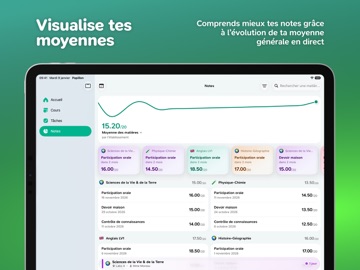 Papillon: Cours, Notes, Tâches iPad screenshot 3