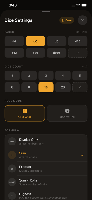 Dice Master: Roll & Calculate Screenshot 8 of 10