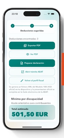 Deducciones Renta iPhone screenshot